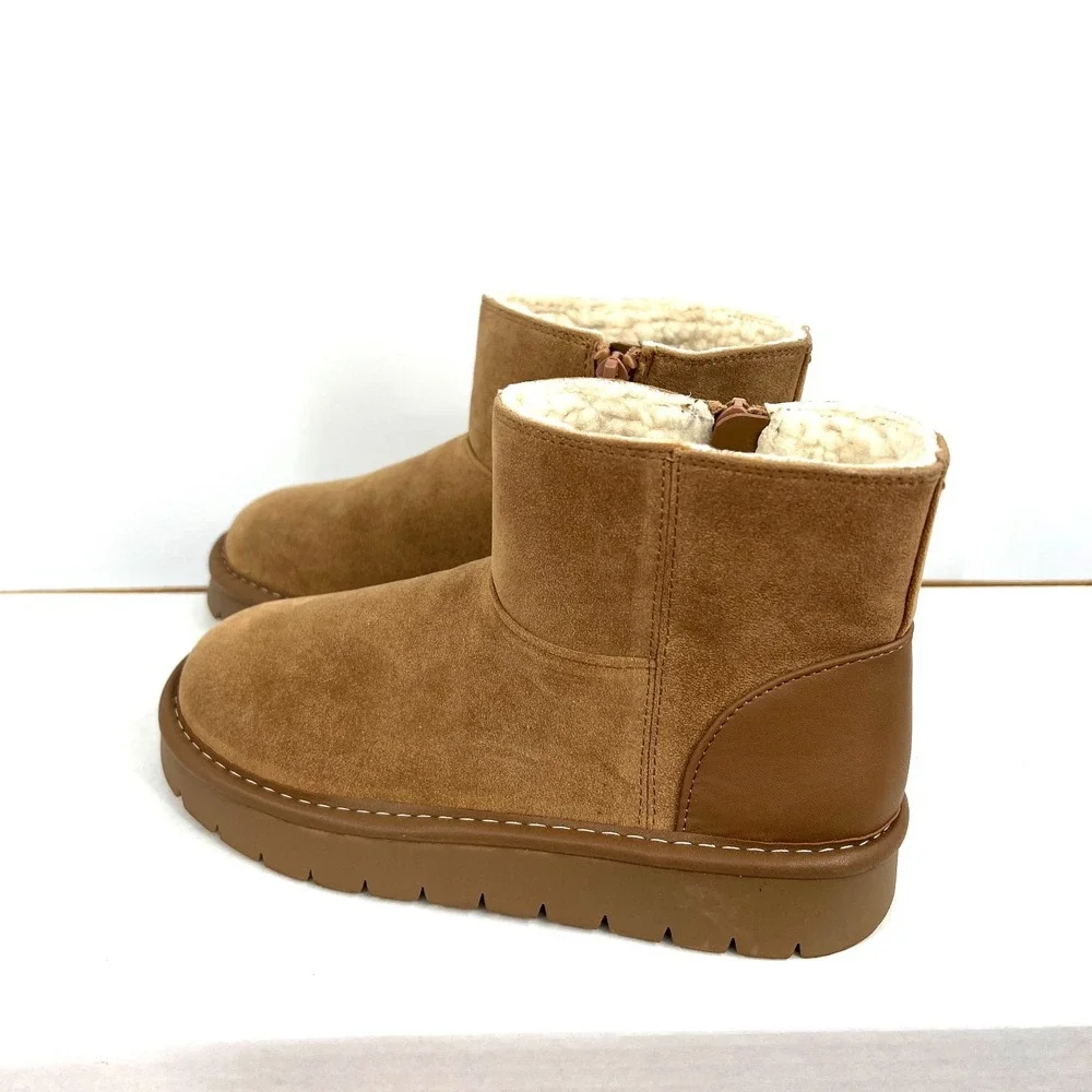 NEW Cat & Jack shearling ankle boots Back to School fall winter cozy 1